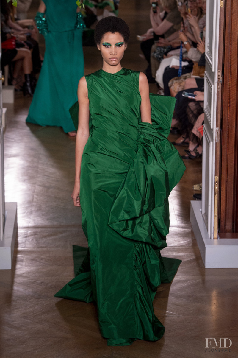 Lineisy Montero featured in  the Valentino Couture fashion show for Autumn/Winter 2019