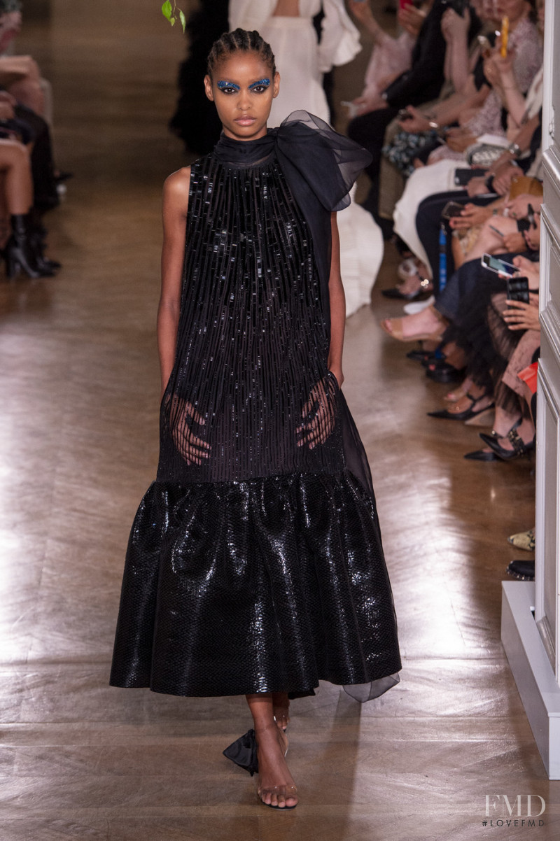 Blesnya Minher featured in  the Valentino Couture fashion show for Autumn/Winter 2019
