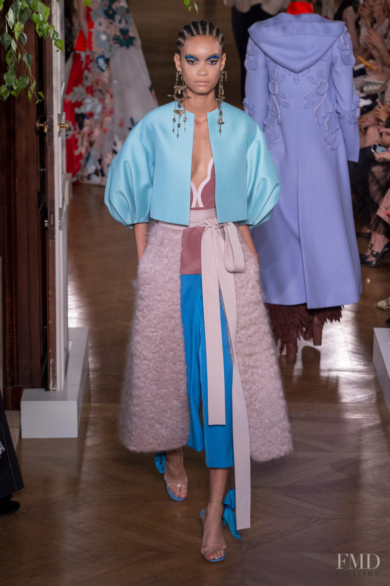 Noemie Abigail featured in  the Valentino Couture fashion show for Autumn/Winter 2019