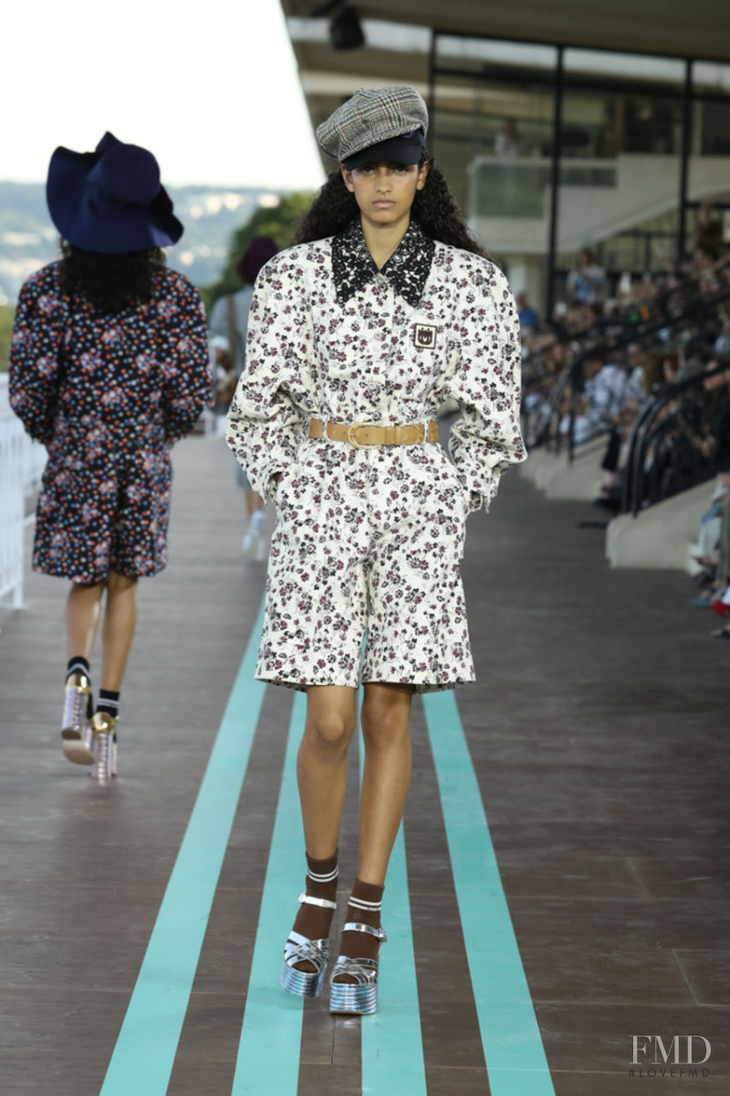 Mariana Barcelos featured in  the Miu Miu fashion show for Resort 2020