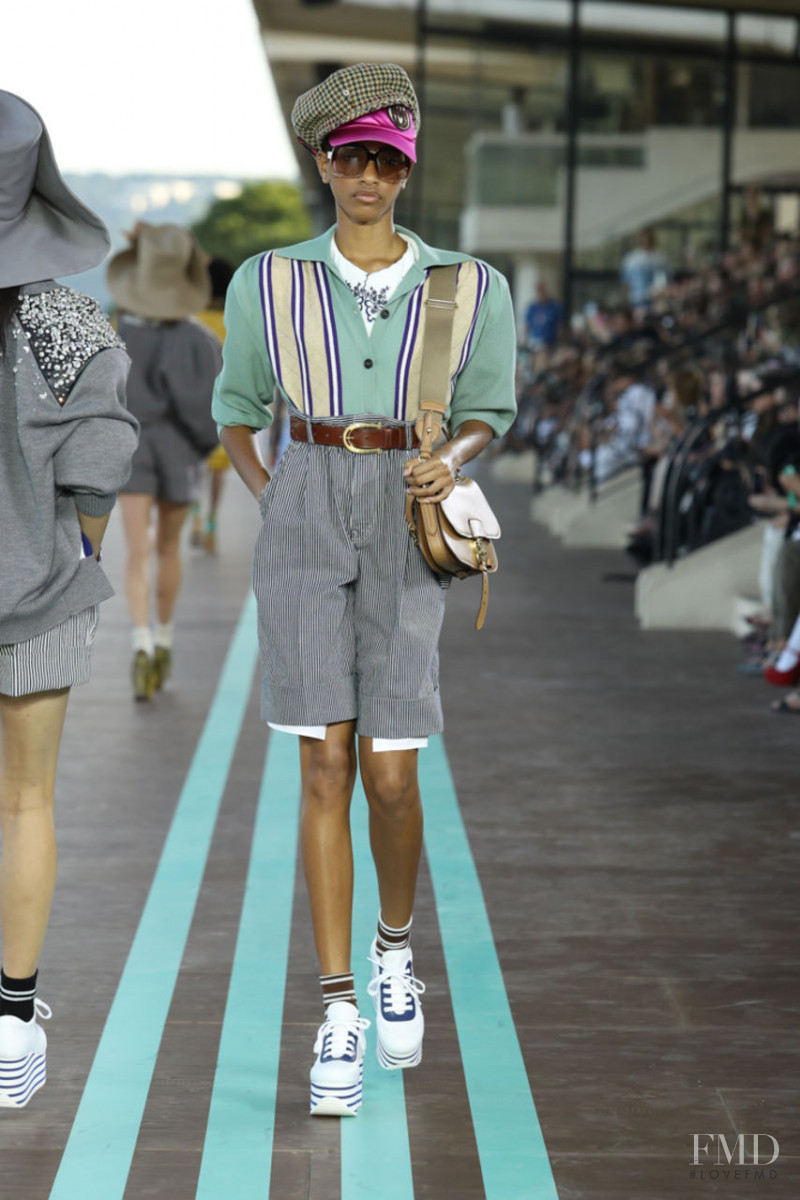 Naomi Chin Wing featured in  the Miu Miu fashion show for Resort 2020