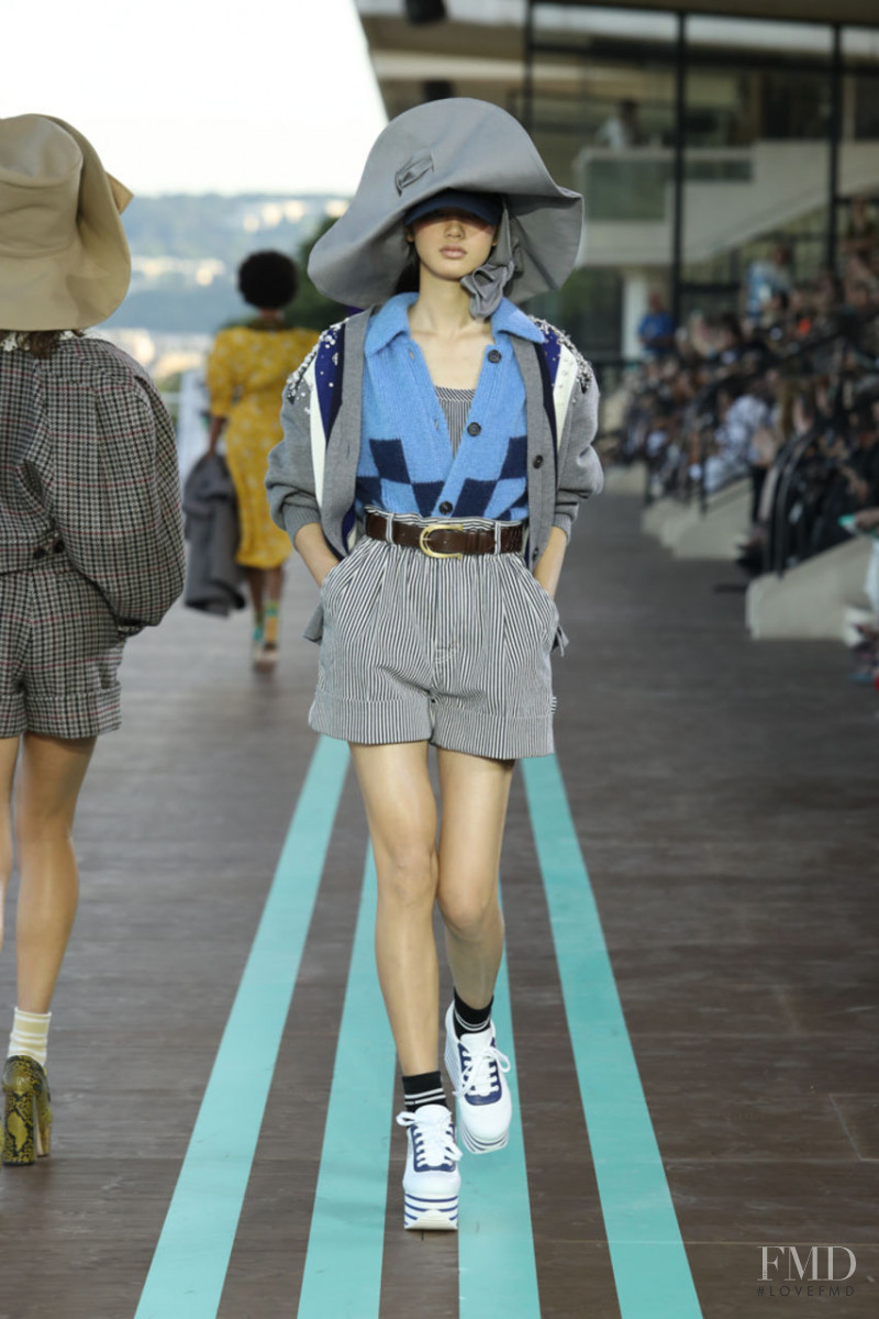 Qun Ye featured in  the Miu Miu fashion show for Resort 2020