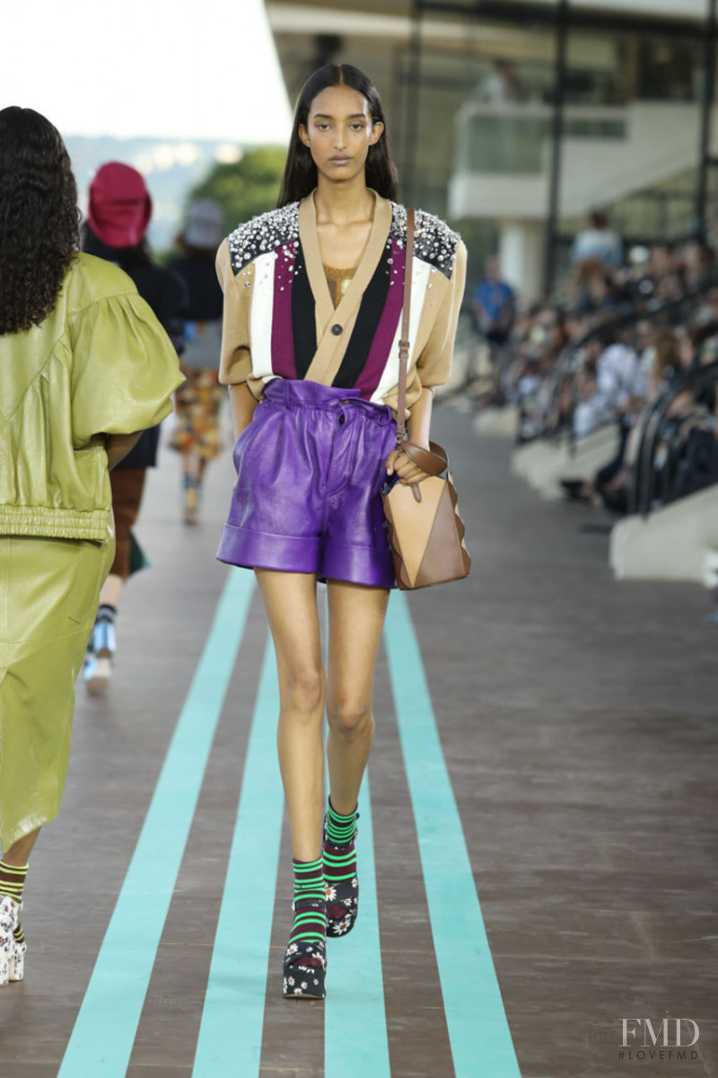 Mona Tougaard featured in  the Miu Miu fashion show for Resort 2020