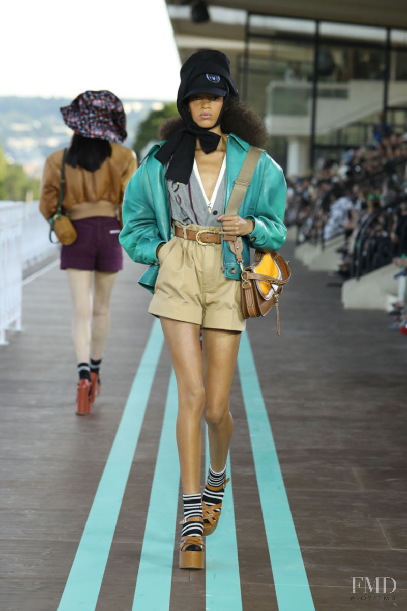 Kukua Williams featured in  the Miu Miu fashion show for Resort 2020