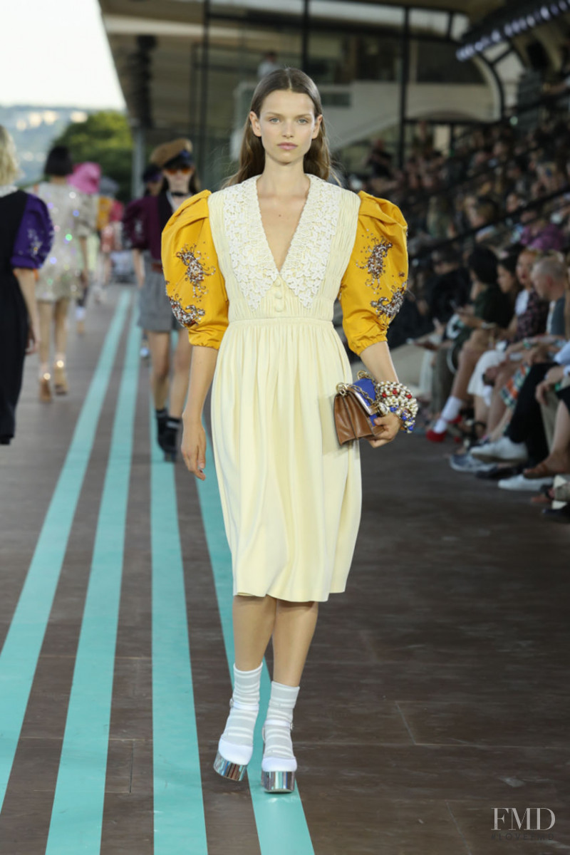 Marie-Louise Wedel featured in  the Miu Miu fashion show for Resort 2020