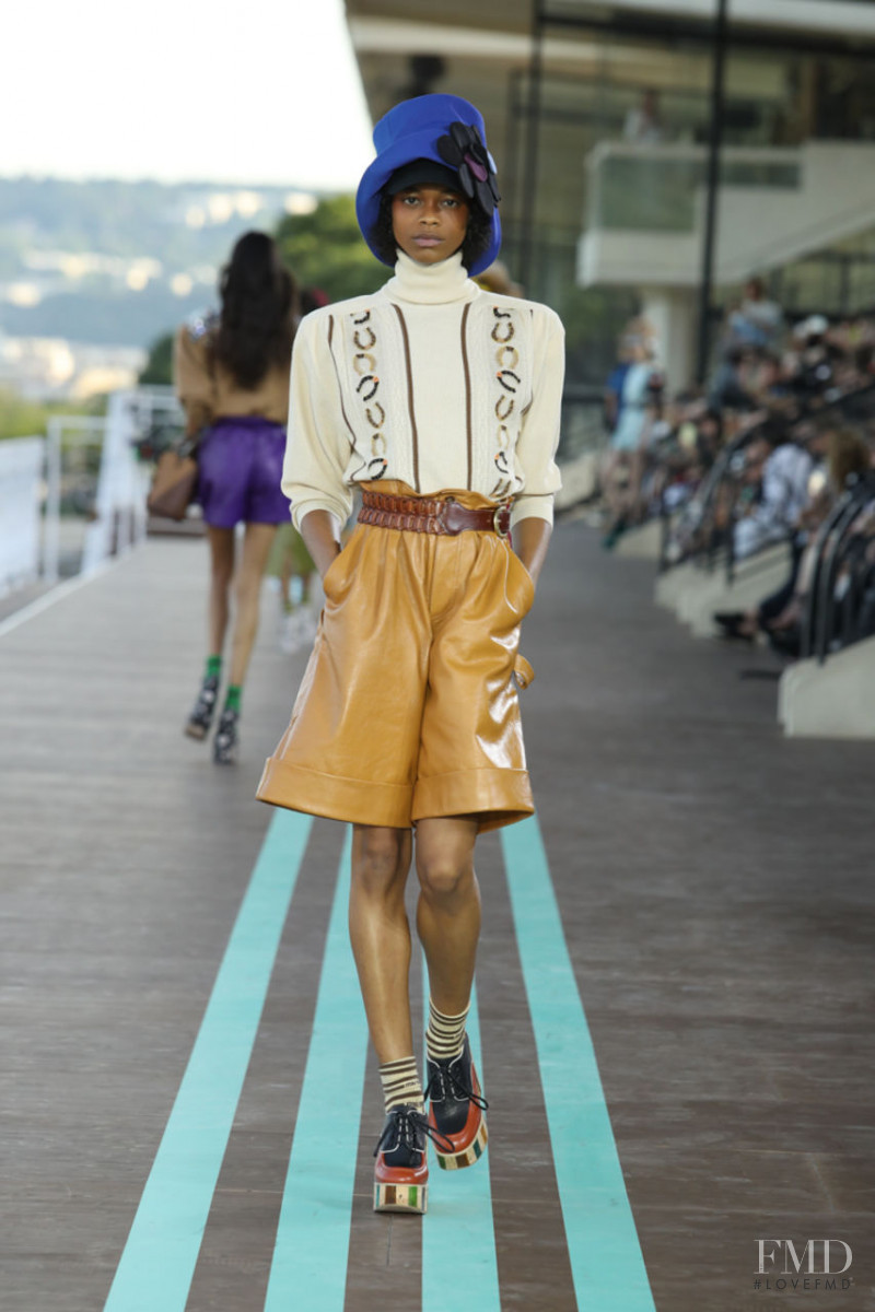 Aaliyah Hydes featured in  the Miu Miu fashion show for Resort 2020