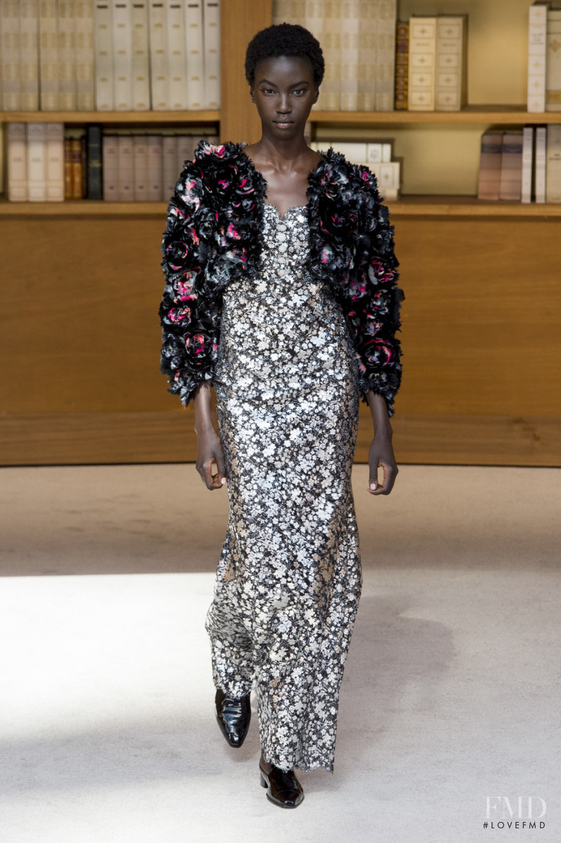 Anok Yai featured in  the Chanel Haute Couture fashion show for Autumn/Winter 2019