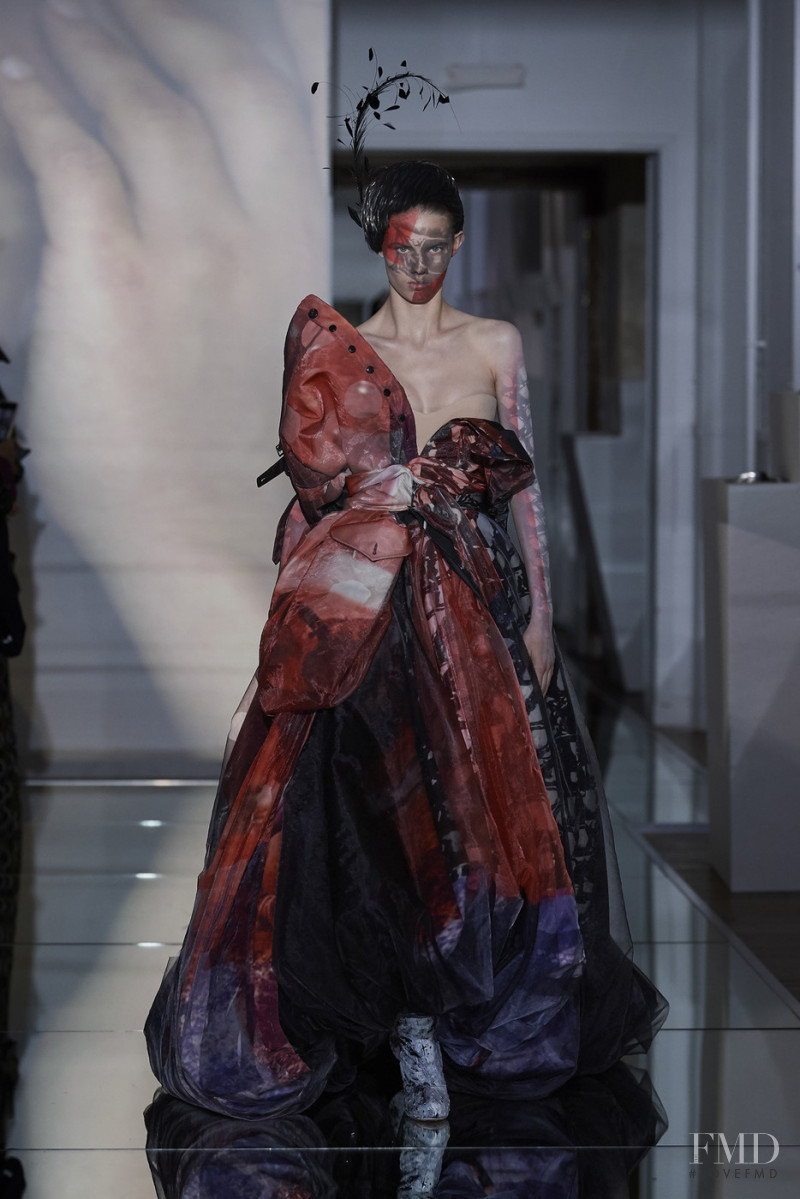 Julia Merkelbach featured in  the Maison Martin Margiela Artisanal fashion show for Autumn/Winter 2019