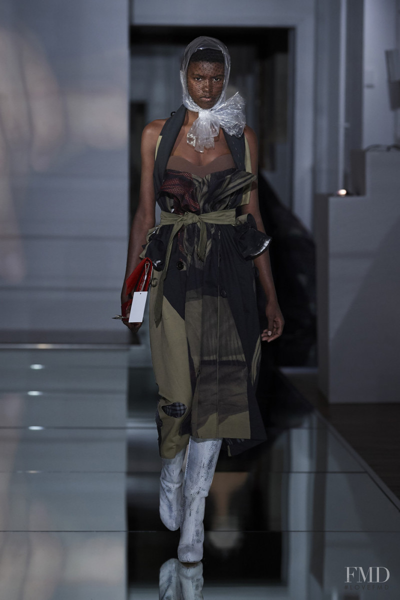 Yorgelis Marte featured in  the Maison Martin Margiela Artisanal fashion show for Autumn/Winter 2019