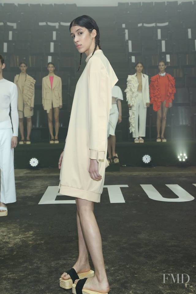 Barbara Sanchez featured in  the Nous Etudions fashion show for Spring/Summer 2018
