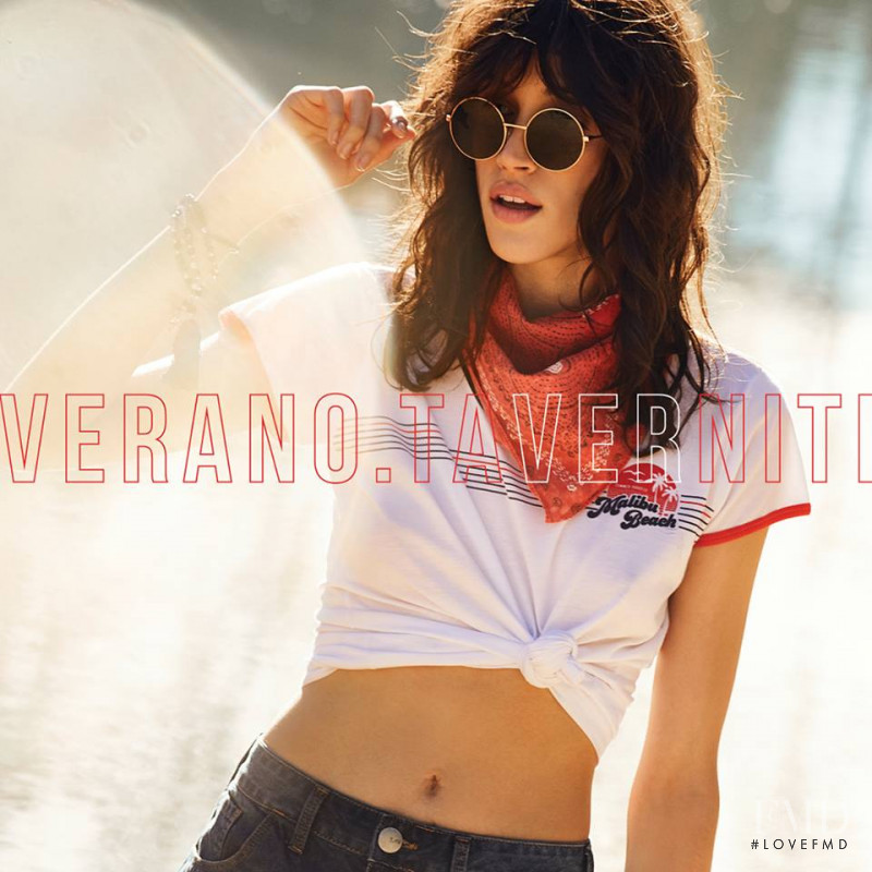 Barbara Sanchez featured in  the Taverniti advertisement for Spring/Summer 2019