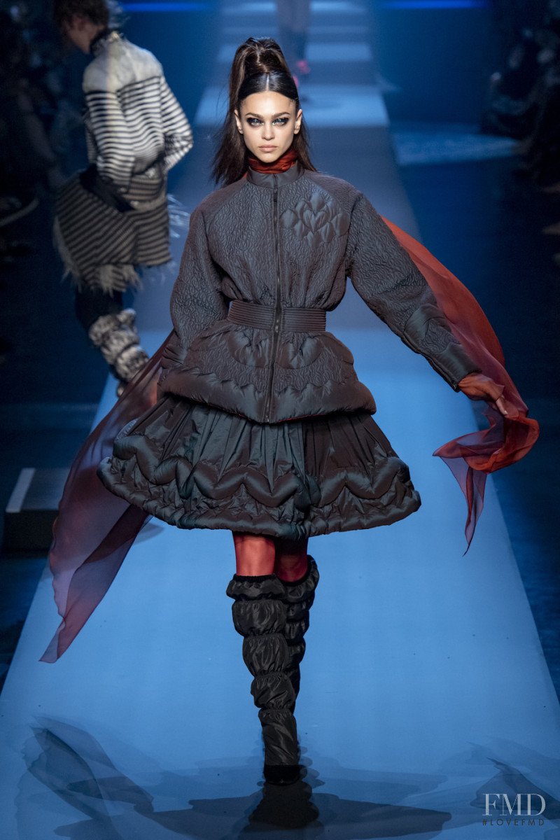 Zhenya Katava featured in  the Jean Paul Gaultier Haute Couture fashion show for Autumn/Winter 2019