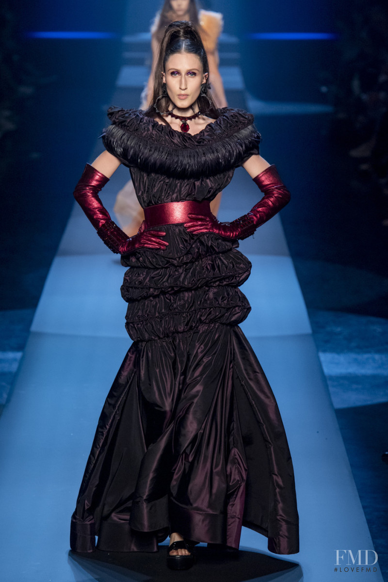 Anna Cleveland featured in  the Jean Paul Gaultier Haute Couture fashion show for Autumn/Winter 2019