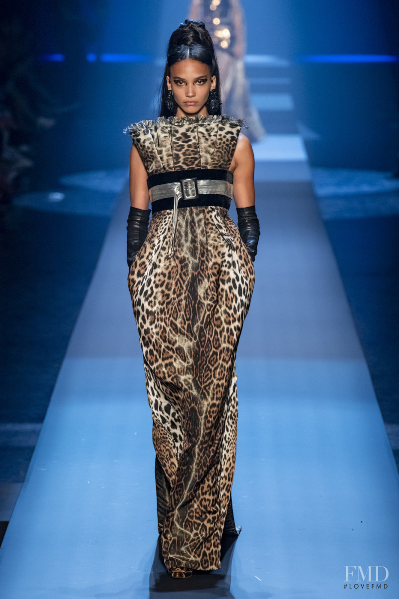 Cora Emmanuel featured in  the Jean Paul Gaultier Haute Couture fashion show for Autumn/Winter 2019