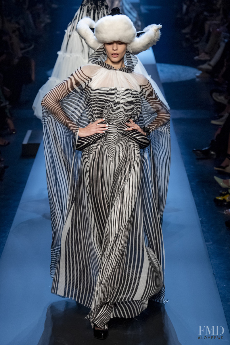 Darya Kostenich featured in  the Jean Paul Gaultier Haute Couture fashion show for Autumn/Winter 2019