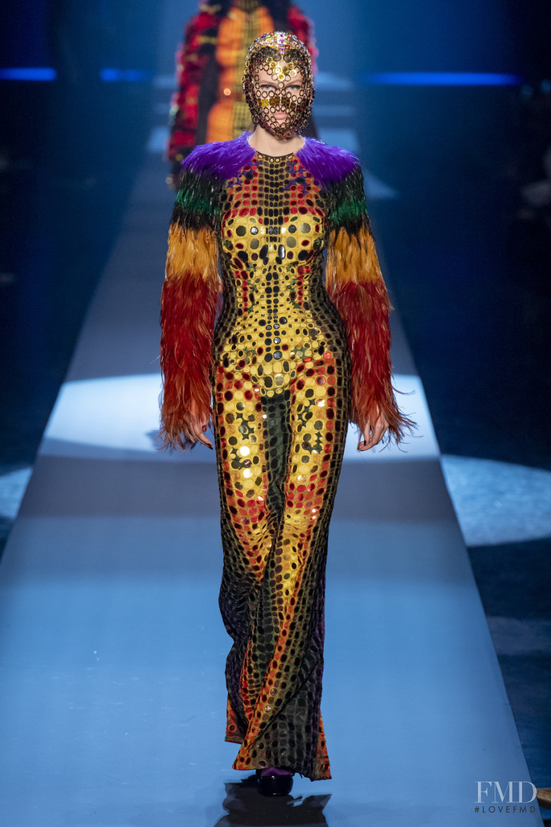 Katya Bybina featured in  the Jean Paul Gaultier Haute Couture fashion show for Autumn/Winter 2019