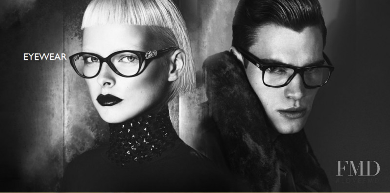 Elza Luijendijk Matiz featured in  the Versace Eyewear advertisement for Autumn/Winter 2013