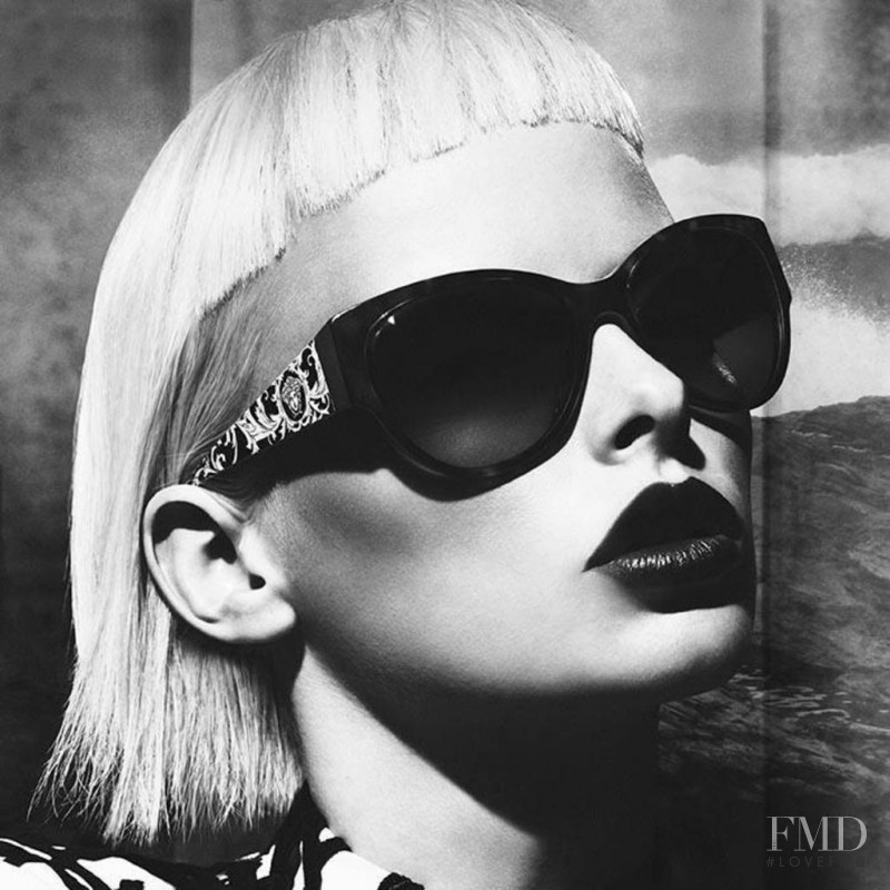 Elza Luijendijk Matiz featured in  the Versace Eyewear advertisement for Autumn/Winter 2013