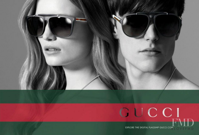 Maud Welzen featured in  the Gucci Eyewear advertisement for Autumn/Winter 2012