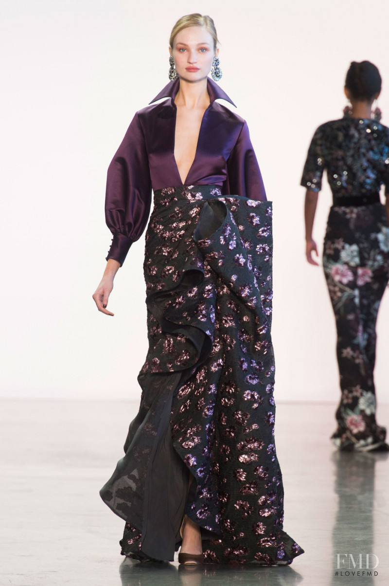 Clara McSweeney featured in  the Badgley Mischka fashion show for Autumn/Winter 2018