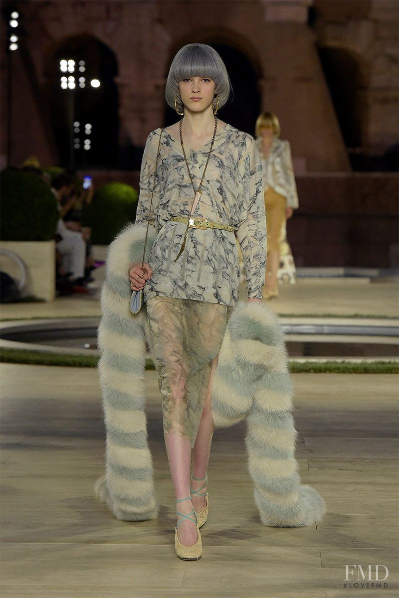 Hannah Motler featured in  the Fendi Couture fashion show for Autumn/Winter 2019