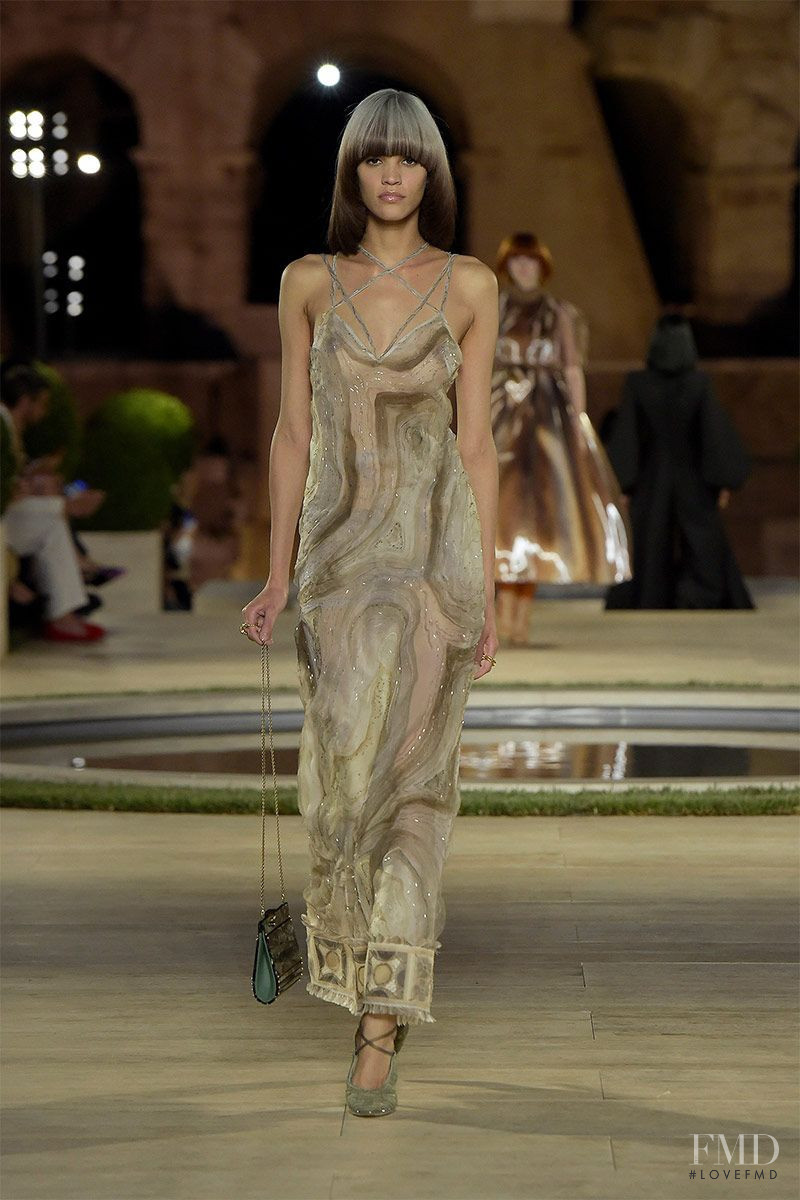 Kerolyn Soares featured in  the Fendi Couture fashion show for Autumn/Winter 2019