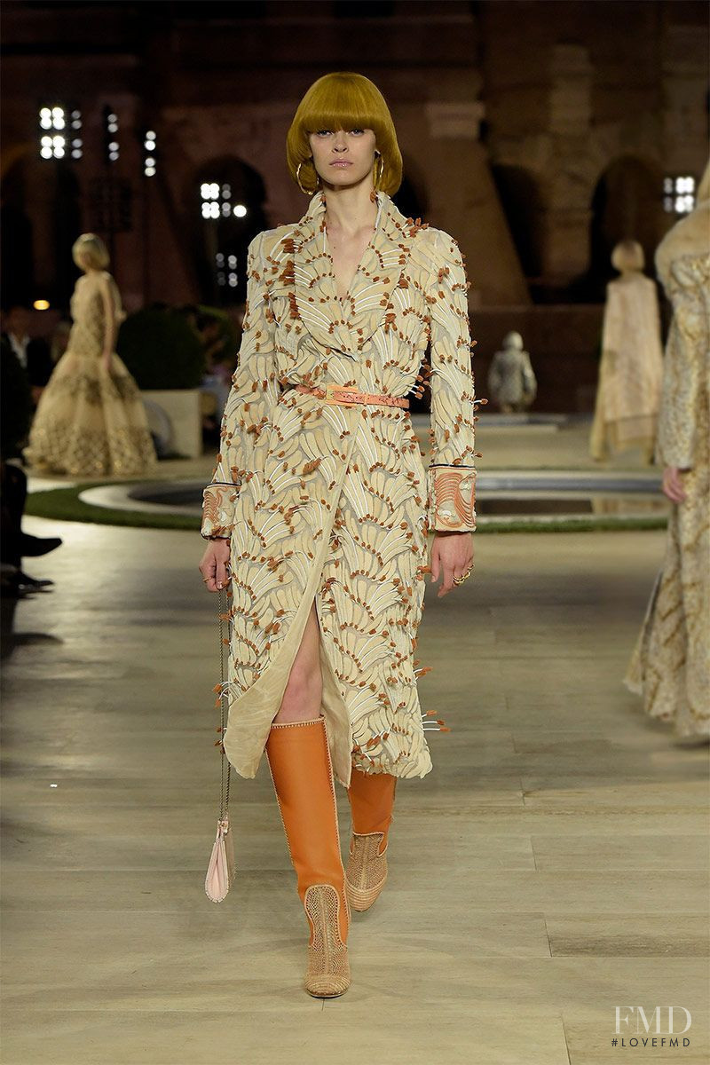 Cara Taylor featured in  the Fendi Couture fashion show for Autumn/Winter 2019