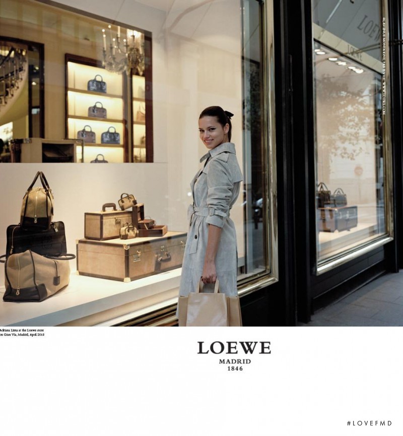 Adriana Lima featured in  the Loewe advertisement for Autumn/Winter 2010