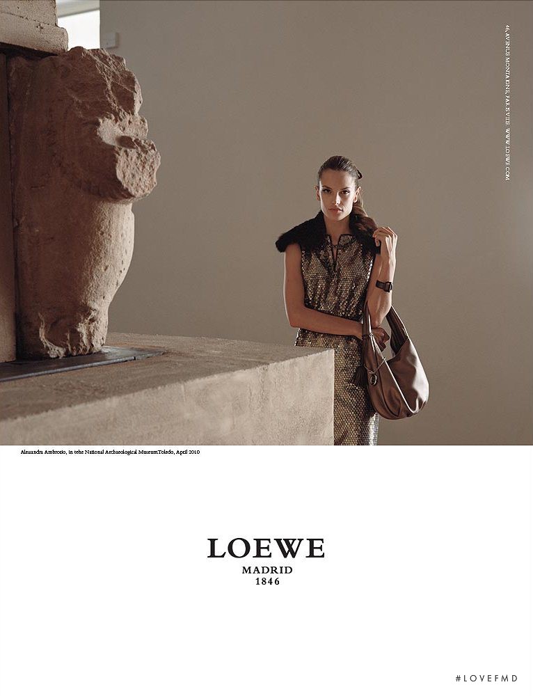 Alessandra Ambrosio featured in  the Loewe advertisement for Autumn/Winter 2010