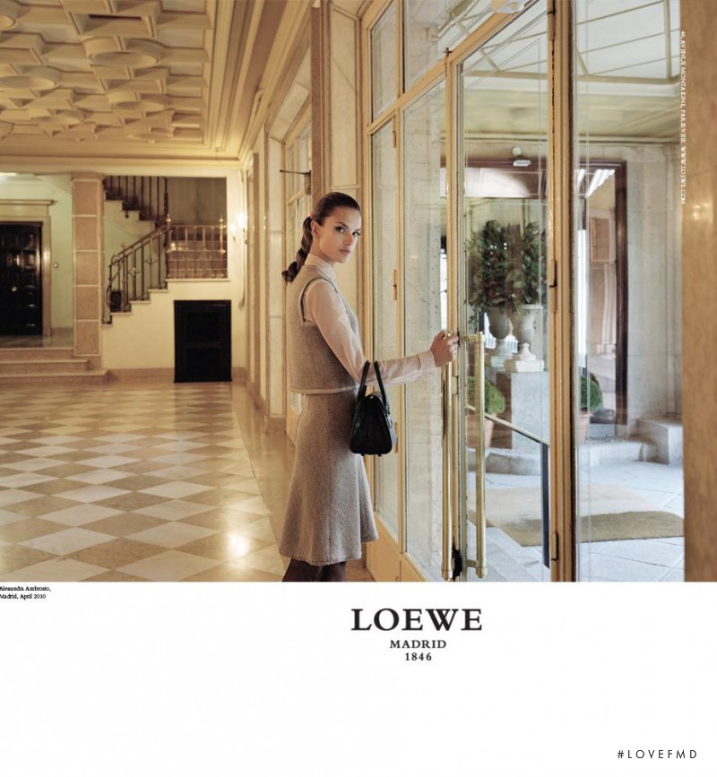 Alessandra Ambrosio featured in  the Loewe advertisement for Autumn/Winter 2010