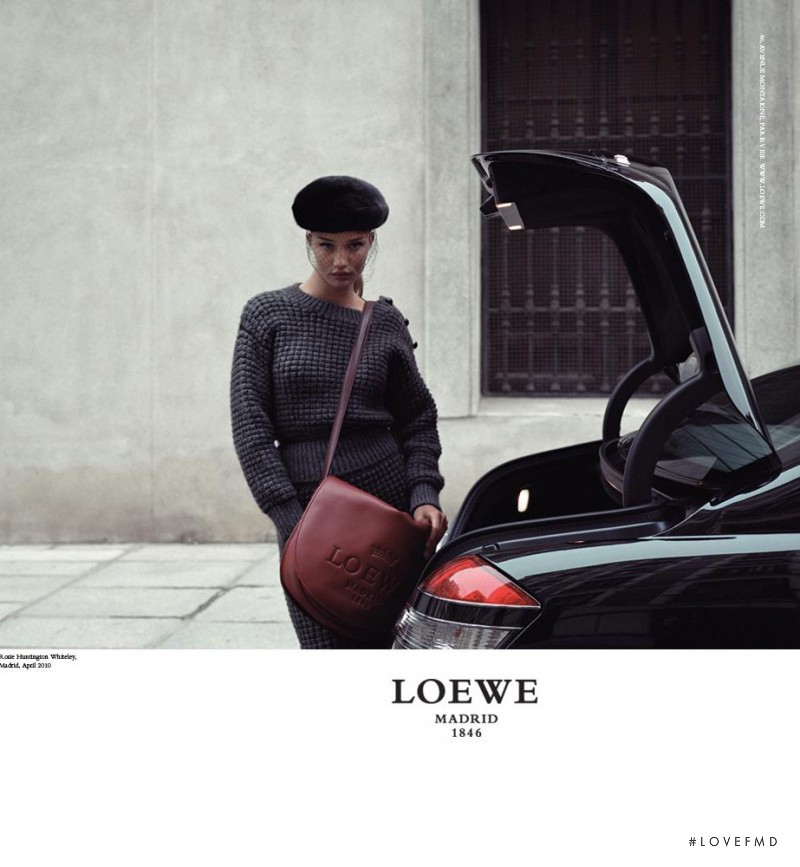 Rosie Huntington-Whiteley featured in  the Loewe advertisement for Autumn/Winter 2010