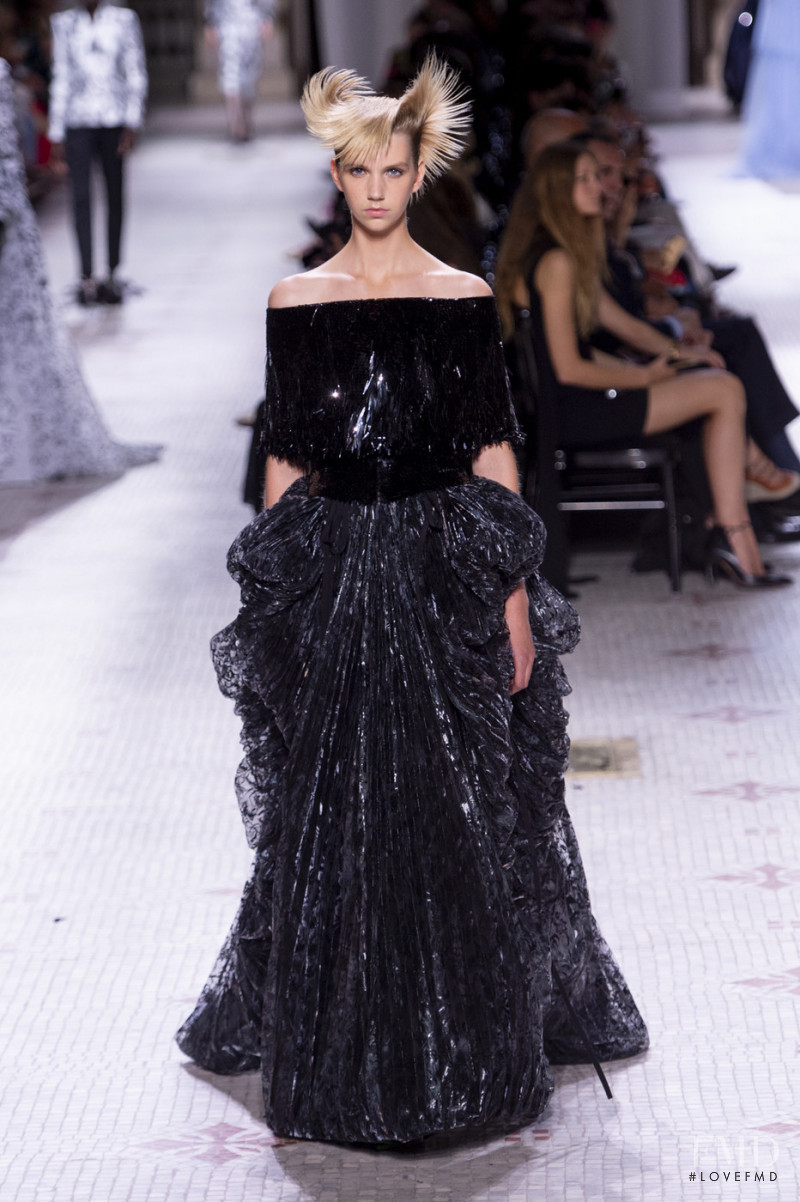 Bente Oort featured in  the Givenchy Haute Couture fashion show for Autumn/Winter 2019