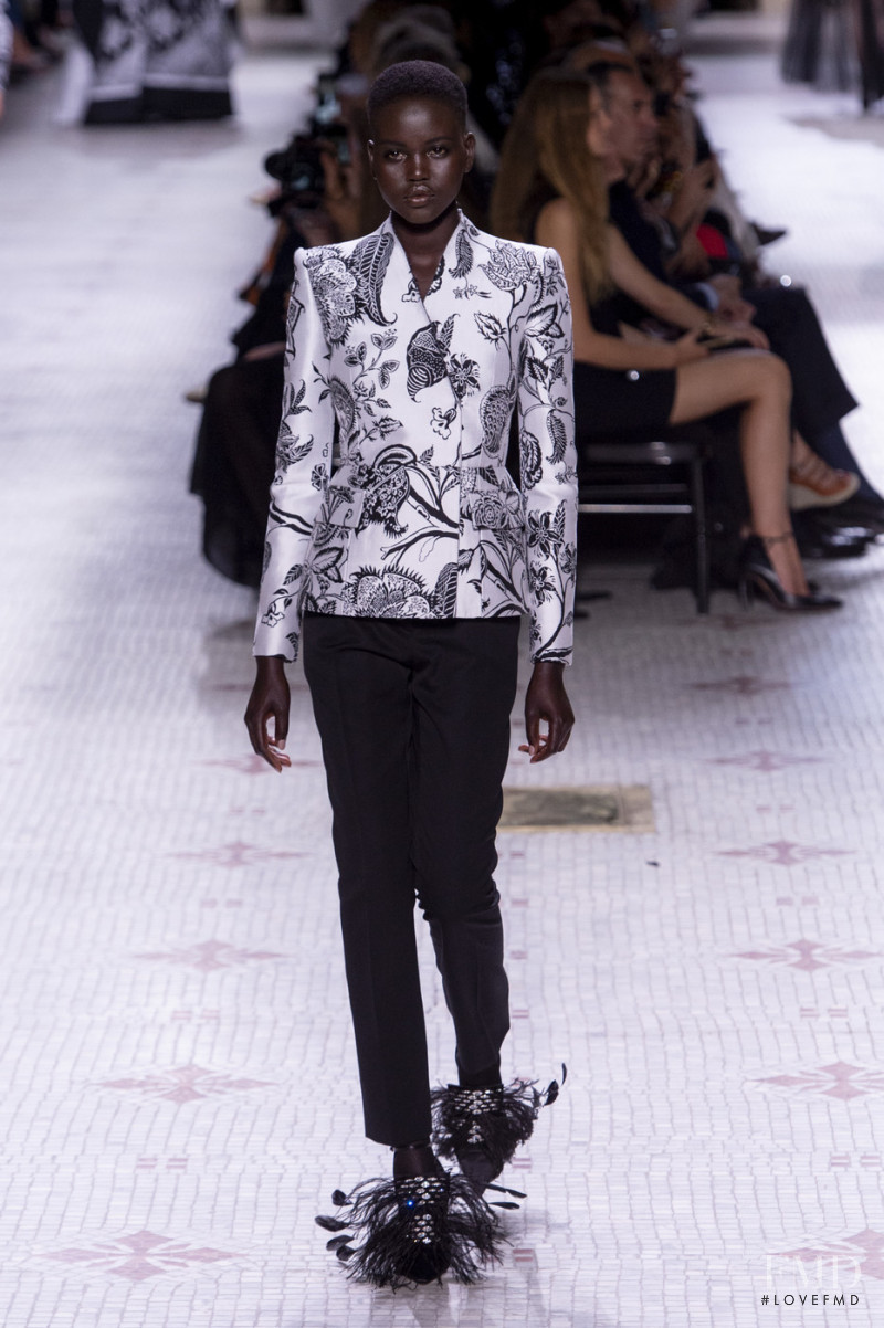 Adut Akech Bior featured in  the Givenchy Haute Couture fashion show for Autumn/Winter 2019