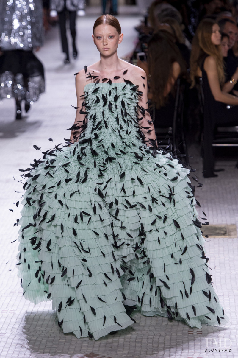 Sara Grace Wallerstedt featured in  the Givenchy Haute Couture fashion show for Autumn/Winter 2019