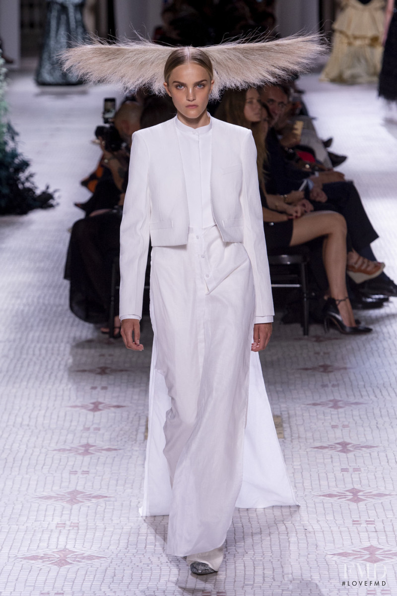 Josefine Lynderup featured in  the Givenchy Haute Couture fashion show for Autumn/Winter 2019