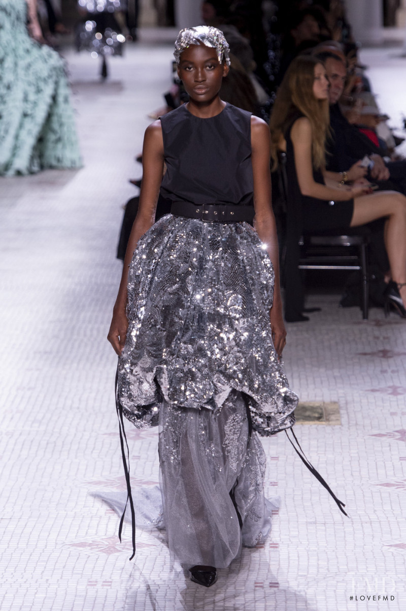 Leslye Houenou De Dravo featured in  the Givenchy Haute Couture fashion show for Autumn/Winter 2019