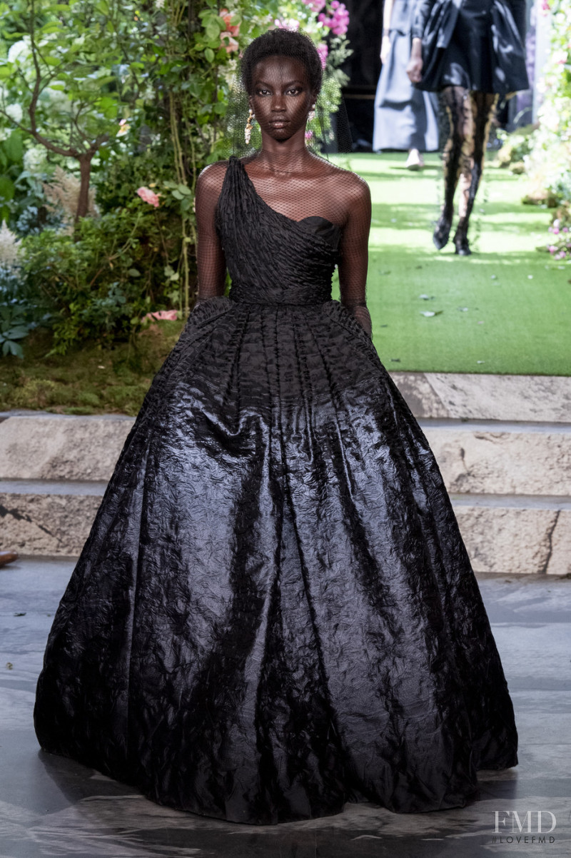Anok Yai featured in  the Christian Dior Haute Couture fashion show for Autumn/Winter 2019