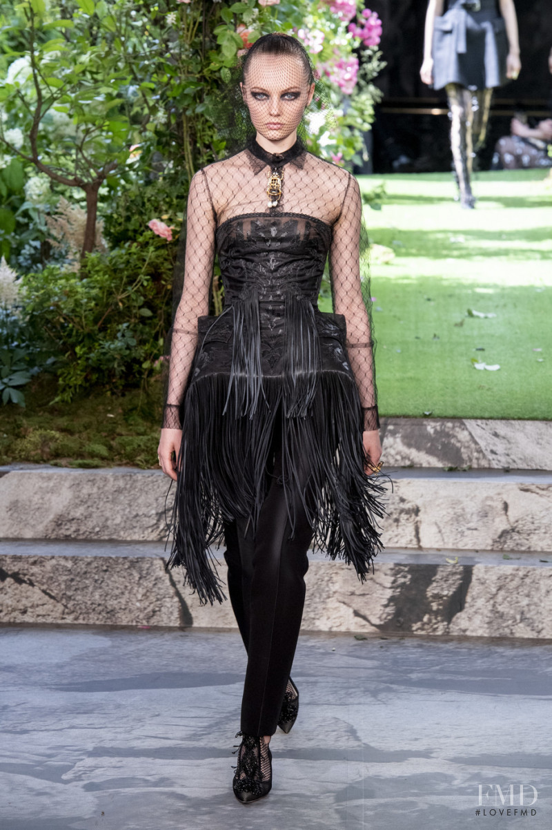 Fran Summers featured in  the Christian Dior Haute Couture fashion show for Autumn/Winter 2019