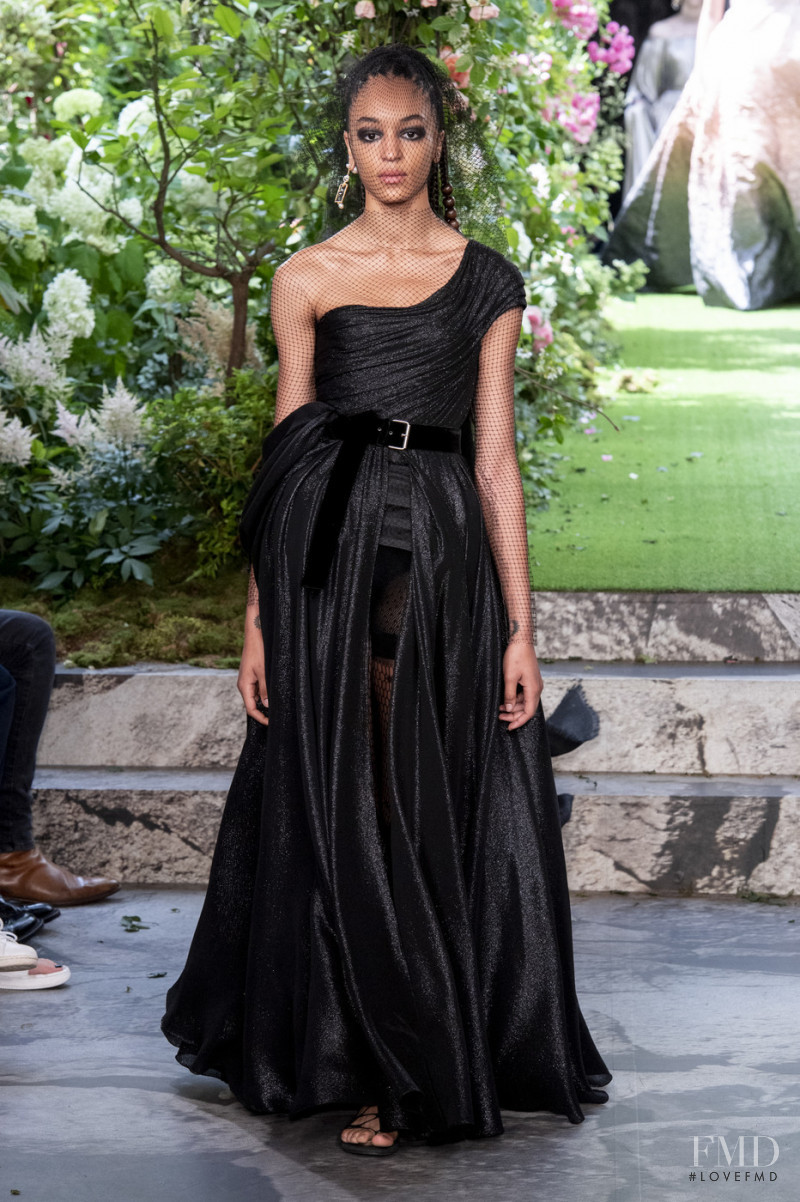 Indira Scott featured in  the Christian Dior Haute Couture fashion show for Autumn/Winter 2019