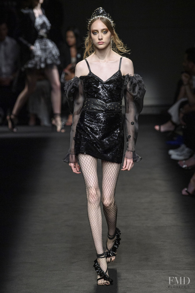 Lia Pavlova featured in  the Dundas fashion show for Autumn/Winter 2019