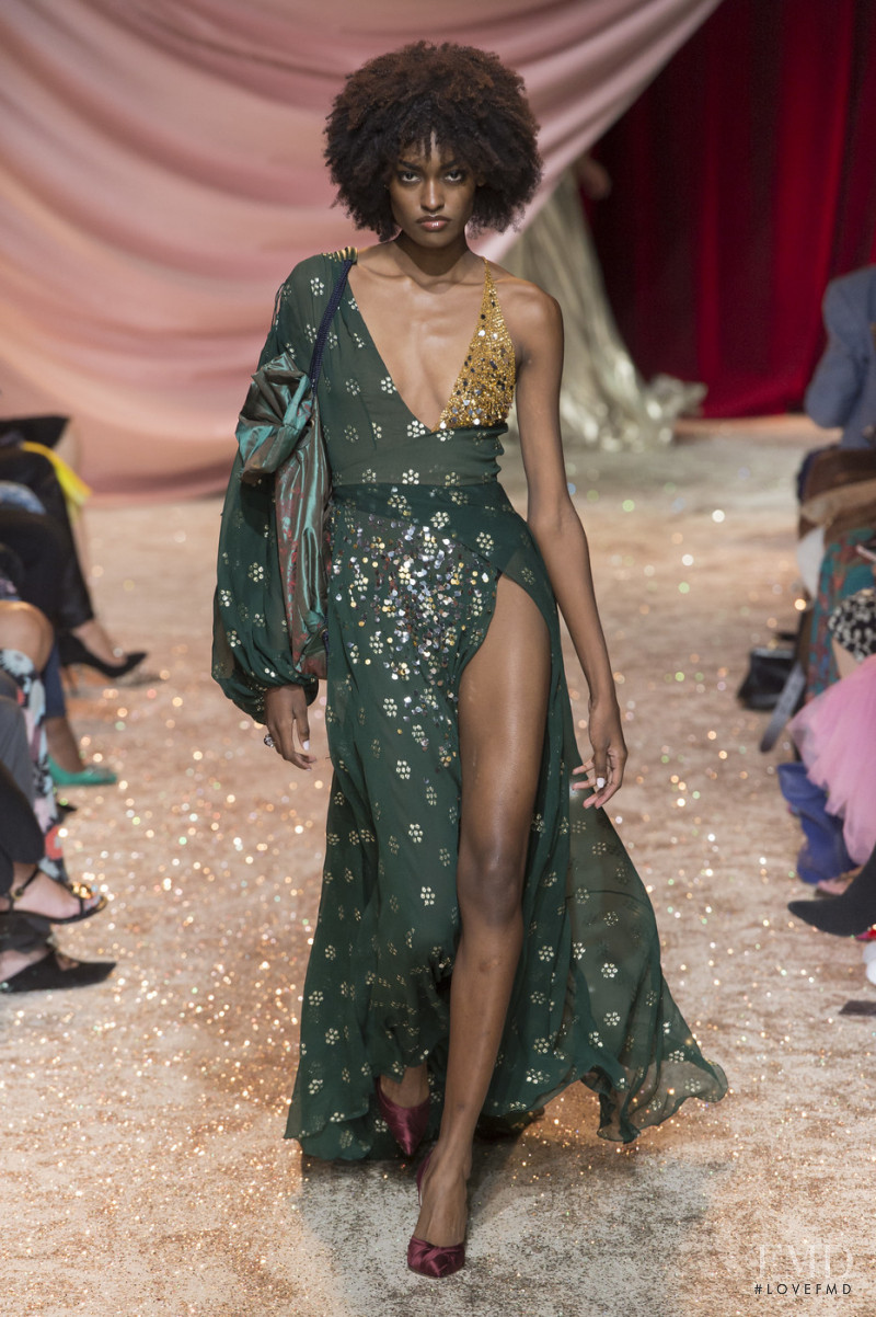 Hilary Cerezo featured in  the Ulyana Sergeenko fashion show for Autumn/Winter 2019