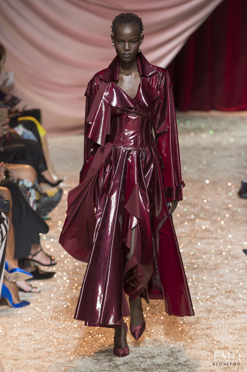 Shanelle Nyasiase featured in  the Ulyana Sergeenko fashion show for Autumn/Winter 2019