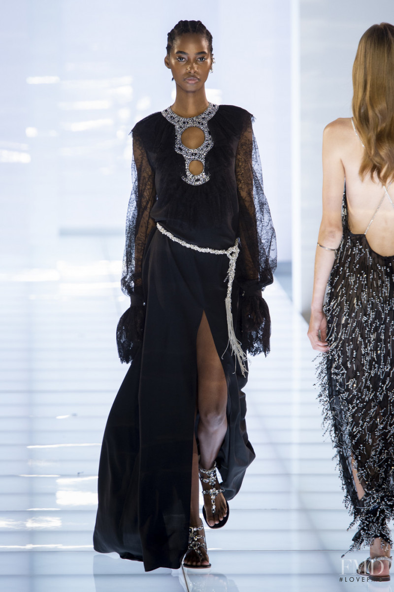 Tami Williams featured in  the Azzaro fashion show for Autumn/Winter 2019