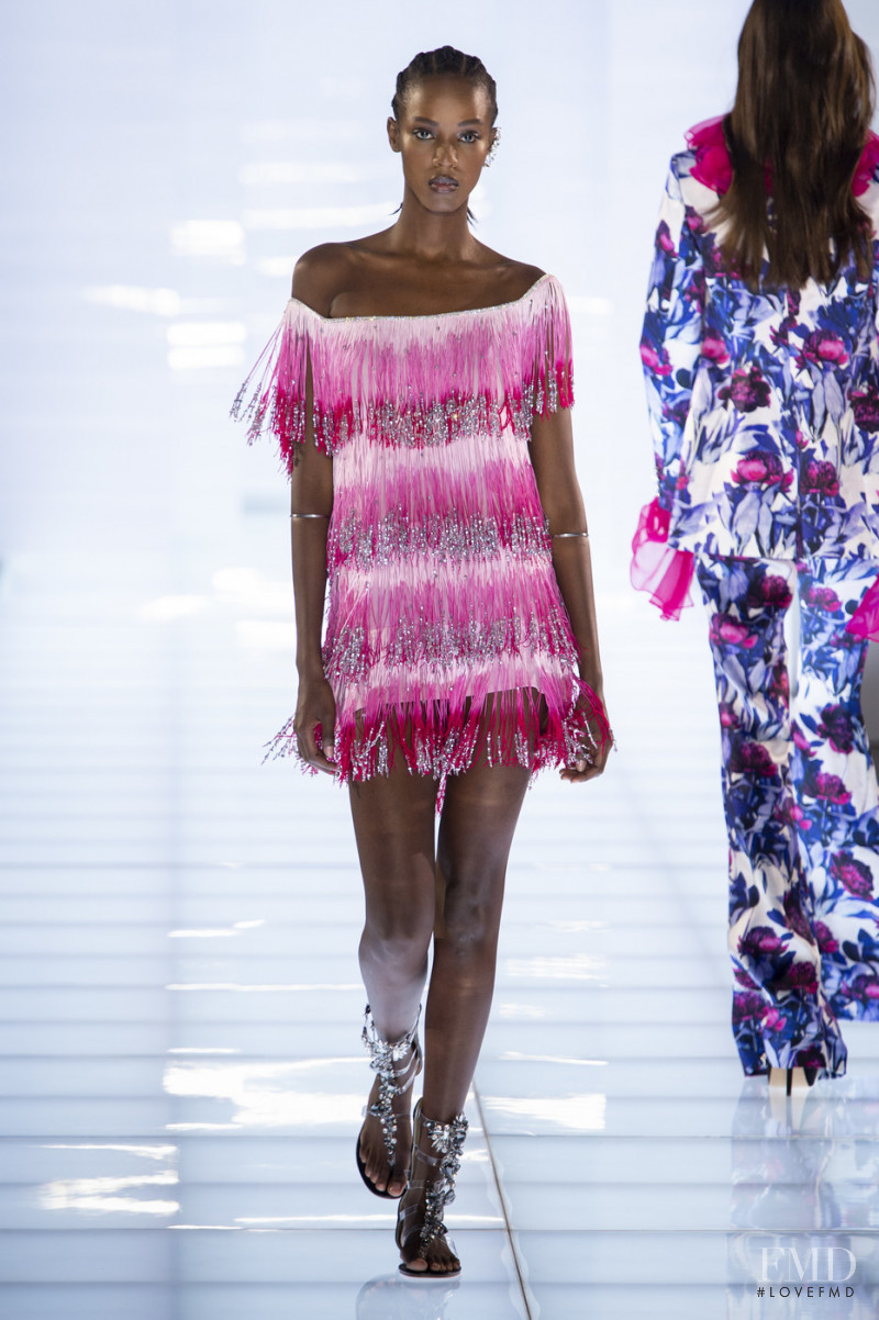 Leila Ndabirabe featured in  the Azzaro fashion show for Autumn/Winter 2019