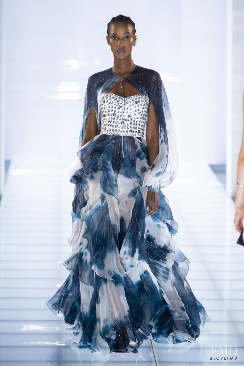 Leila Ndabirabe featured in  the Azzaro fashion show for Autumn/Winter 2019