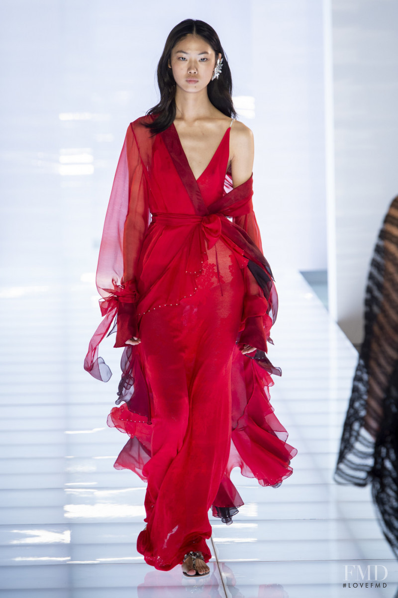 Sijia Kang featured in  the Azzaro fashion show for Autumn/Winter 2019