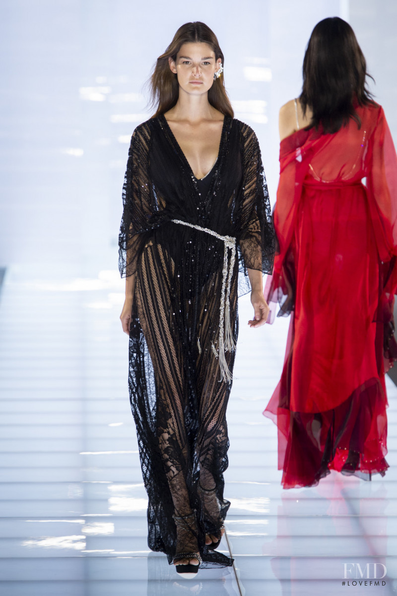 Ophélie Guillermand featured in  the Azzaro fashion show for Autumn/Winter 2019