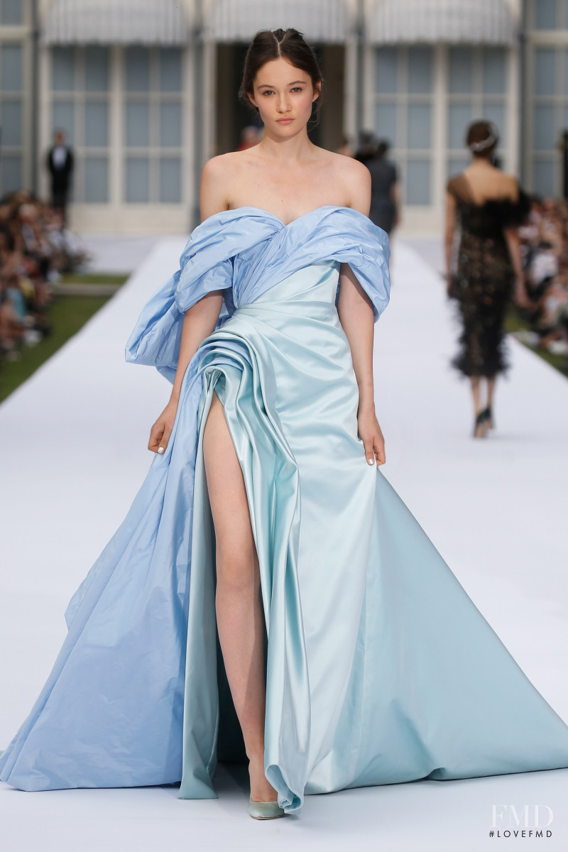 Vika Ihnatenko featured in  the Ralph & Russo fashion show for Autumn/Winter 2019