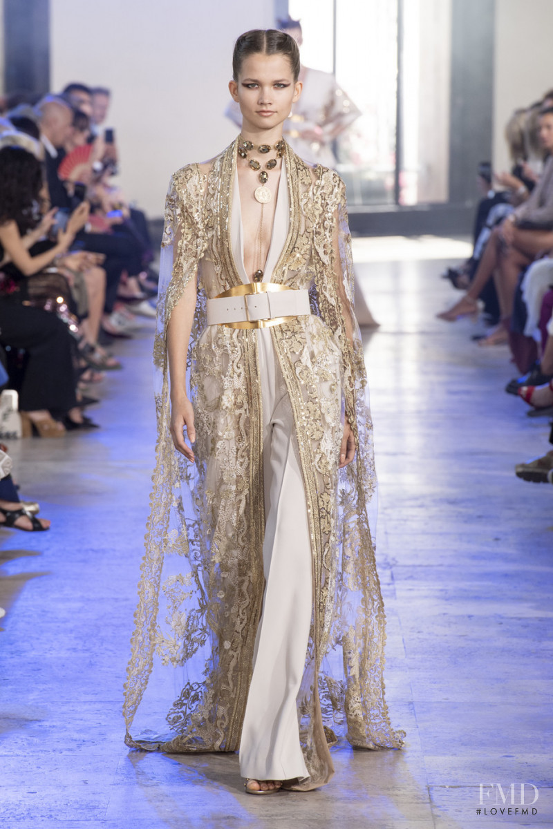 Anouk Schonewille featured in  the Elie Saab Couture fashion show for Autumn/Winter 2019