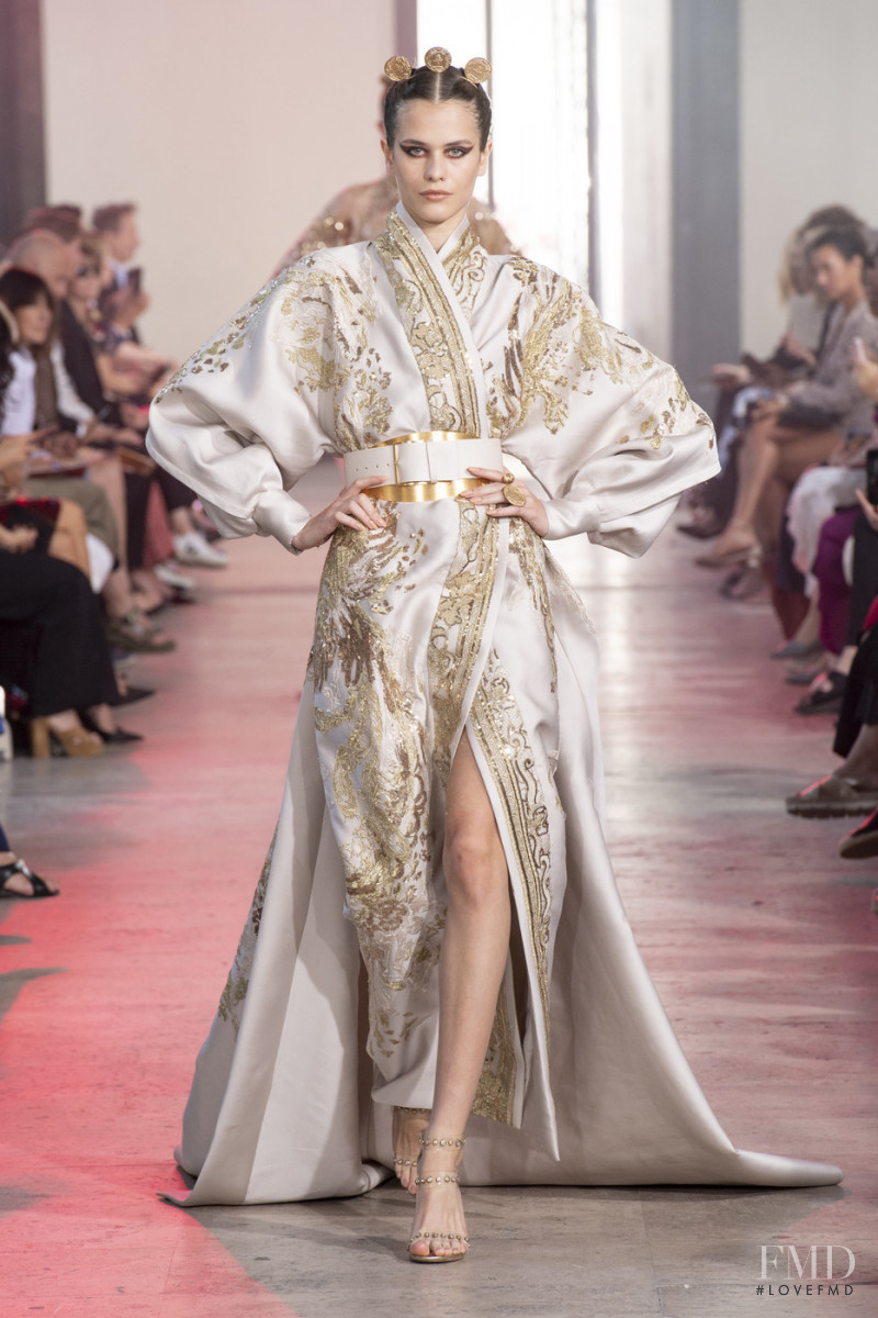 Darya Kostenich featured in  the Elie Saab Couture fashion show for Autumn/Winter 2019